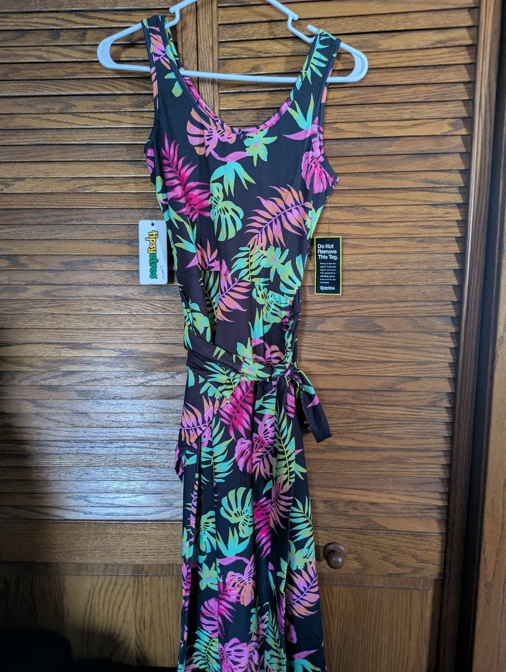 Tipsy Elves NWT‎ Vibrant Floral Midi Wrap Dress Size Small